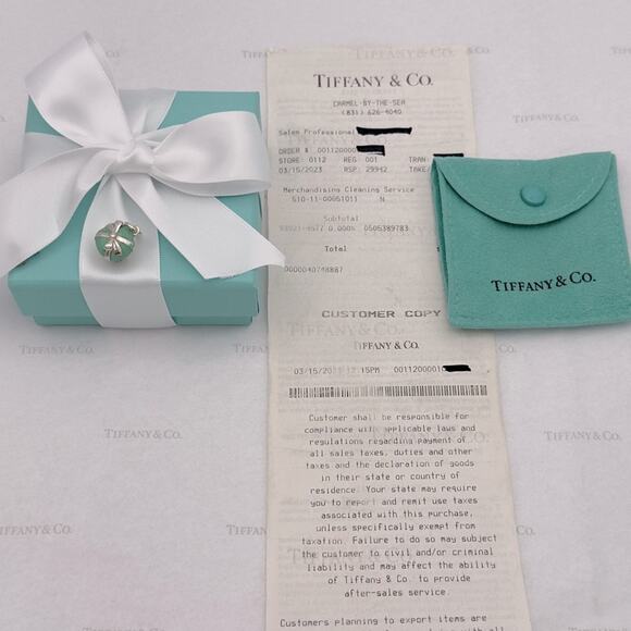 Tiffany & Co. Blue Cupcake PendantCharm Blue Enamel Sterling Silver Gift Pouch - Picture 10 of 11